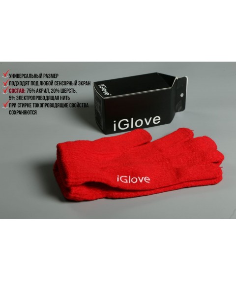 IGlove Rote Handschuhe f?r Touchscreens