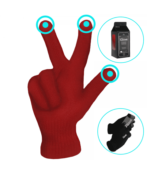 IGlove Rote Handschuhe f?r Touchscreens