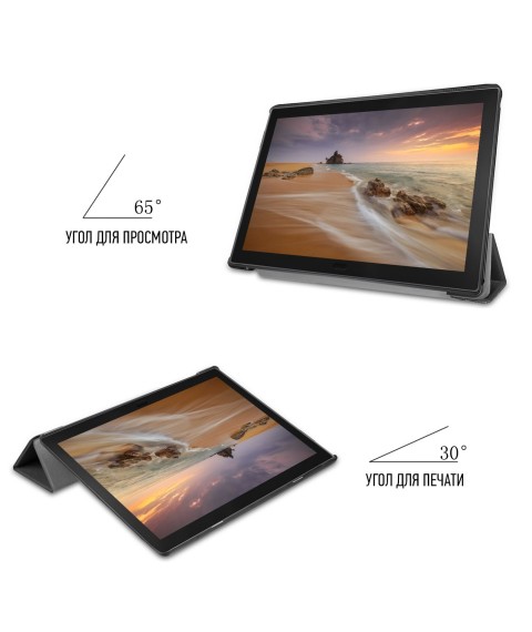 AIRON Premium Case for Lenovo TAB E10 TB-X104F 2019 10.1" From dry pilaf and serveret Black