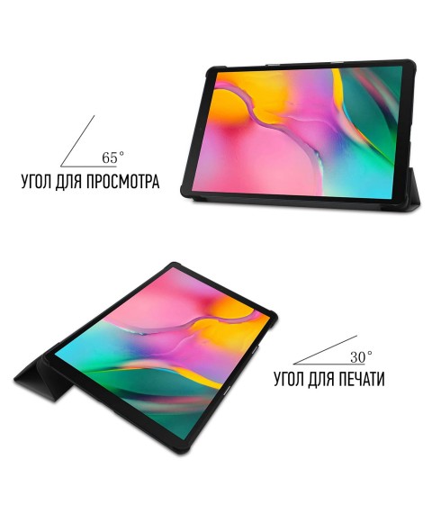 Чехол AIRON Premium для Samsung Galaxy Tab A 10.1 (SM-T510 / SM-T515) 2019 NEW с защитной пленкой и салфеткой Black