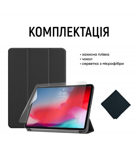 AIRON Premium Hülle für iPad Pro 11 '' 2018 mit Schutzfolie und schwarzer Serviette