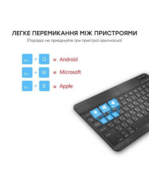 Wireless Bluetooth keyboard AIRON Easy Tap for Smart TV and tablet with silicone key pad