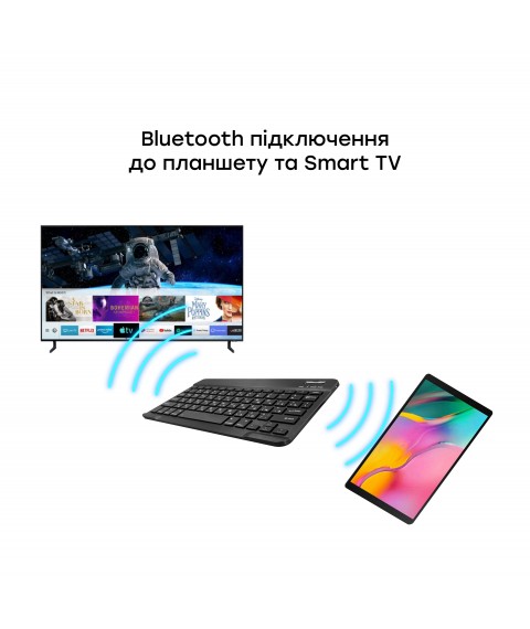 Беспроводная Bluetooth клавиатура AIRON Easy Tap для Smart TV и планшета с силиконовой накладкой на клавиши