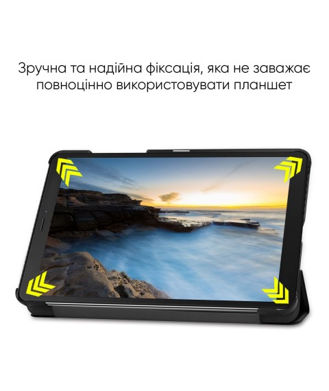 AIRON Premium Hülle für Samsung Galaxy Tab A 8.0 2019 8 "(SM-T290 / T295) mit Schutzfolie und Serviette Schwarz