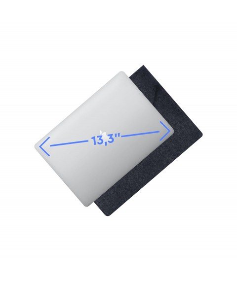 Войлочная обложка AIRON Premium для ноутбука 13.3''  Dark Grey