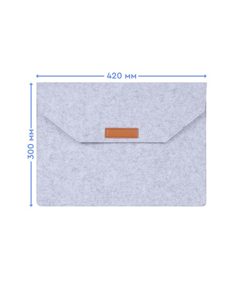 Войлочная обложка AIRON Premium для ноутбука 15.6''  Grey