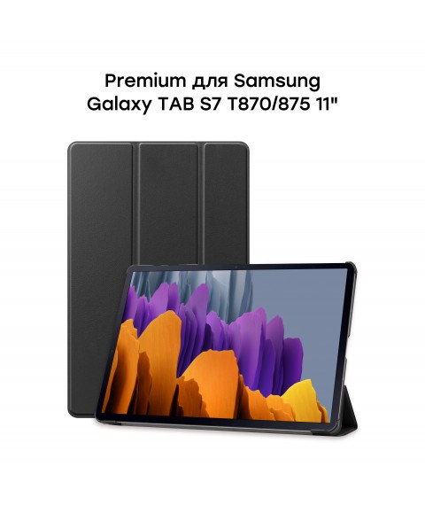 Чехол AIRON Premium для Samsung Galaxy TAB S7+/S8+ (t970/975/X800/X806) с защитной пленкой и салфеткой Black