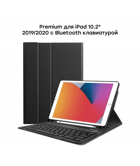 Чехол AIRON Premium для iPad 10.2" 2019/2020/2021 7/8/9th Gen и Air 3 с Bluetooth клавиатурой Black
