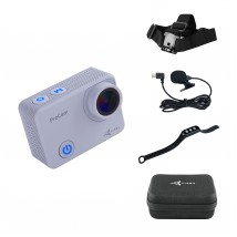 8-in-1-Blogger-Set: AIRON ProCam 7 Touch-Actionkamera mit First-Person-Zubehör