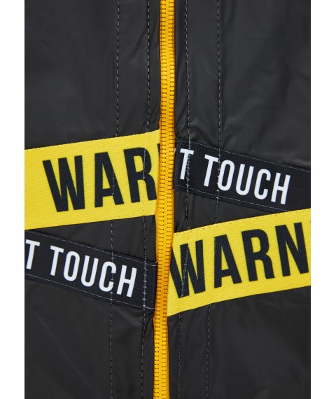 Raincoat man's DRYDOPE black with a tape Warning / Don't touch