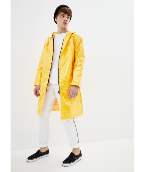 Raincoat man's DRYDOPE transparent yellow with a raincoat fabric