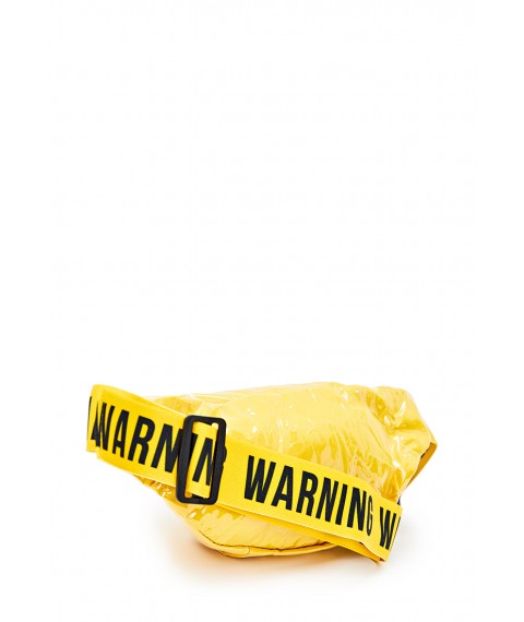 DRYBAG bag yellow with a &quot;Warning&quot; belt