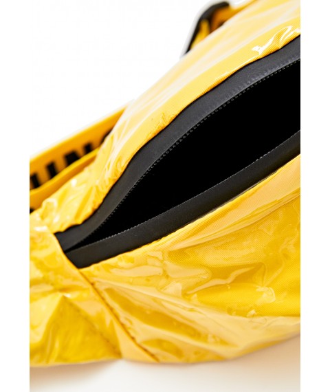 DRYBAG bag yellow with a &quot;Warning&quot; belt