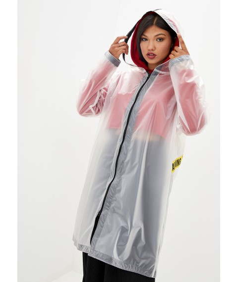 Raincoat female DRYDOPE dairy with a tape of Warning