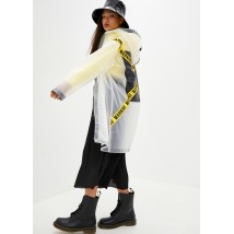 Women's raincoat DRYDOPE with Warning ribbon and black rectangle