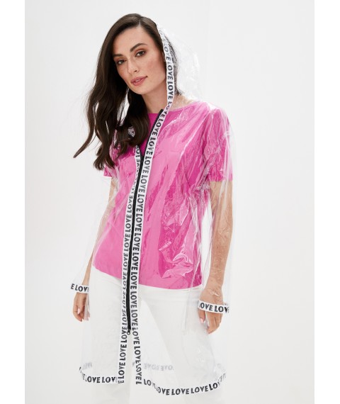 Raincoat female DRYDOPE transparent with a tape Love