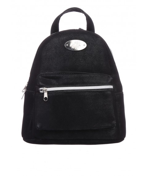 Betty Pretty women's backpack made of faux velor black 8841123