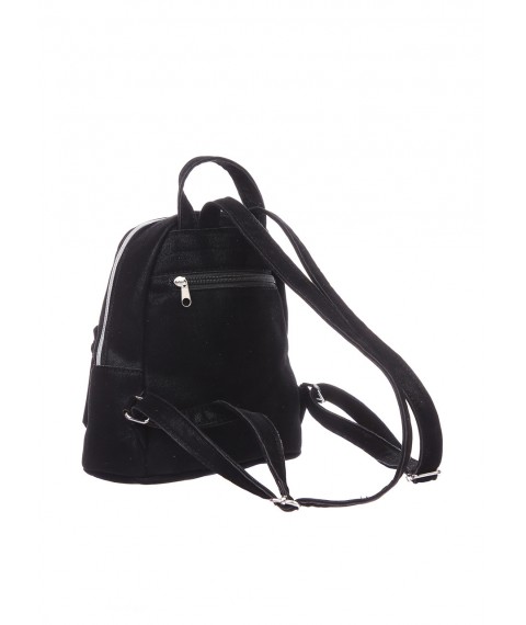Betty Pretty women's backpack made of faux velor black 8841123