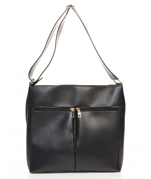 Women's eco-leather shoulder bag Betty Pretty black 9281545