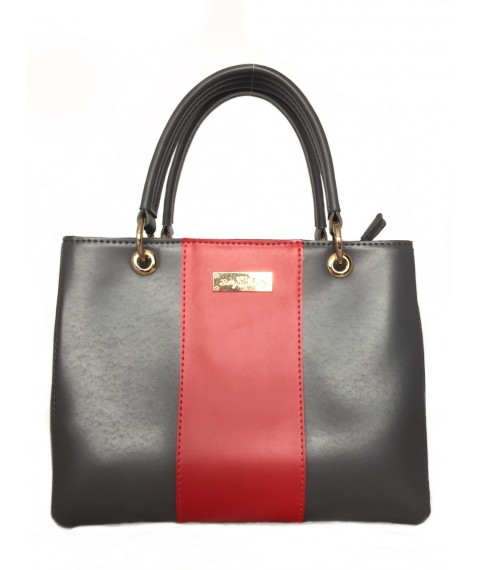 Women's eco-leather bag Betty Pretty graphite-red 797NZ1522421148