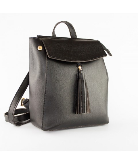 Women's backpack Betty Pretty made of eco-leather black 915GBLK