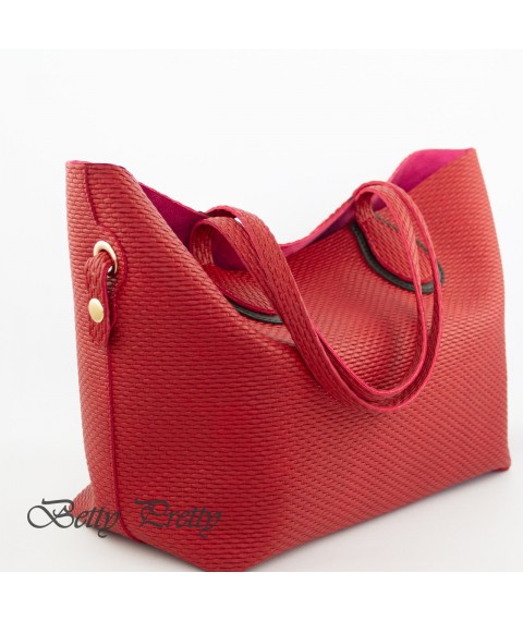 Women's eco-leather shopping bag Betty Pretty red 869561630