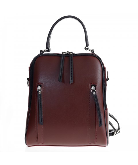 Women's city backpack Betty Pretty made of eco-leather 960BORDO