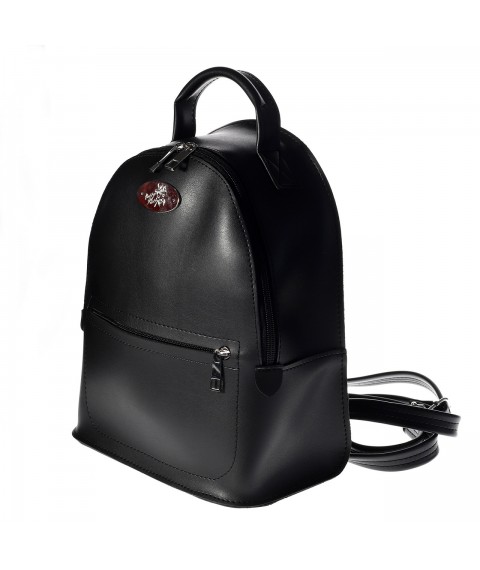 Women's backpack Betty Pretty made of genuine leather 940BLK