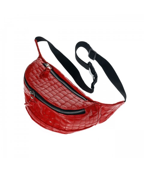 Women's belt bag Betty Pretty made of genuine leather, red 968KRADCRO