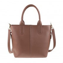 Women's eco-leather shopper bag Betty Pretty 875PUDRA