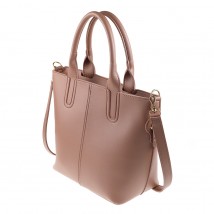 Women's eco-leather shopper bag Betty Pretty 875PUDRA