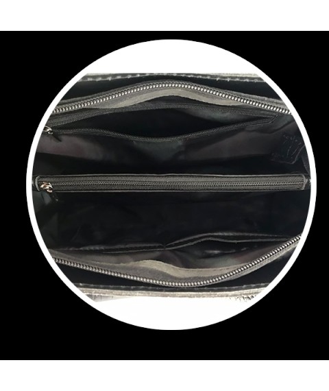 Women's Betty Pretty bag made of genuine leather, black 797NZBLKCROK