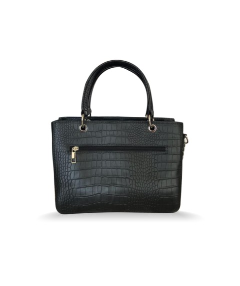 Women's Betty Pretty bag made of genuine leather, black 797NZBLKCROK