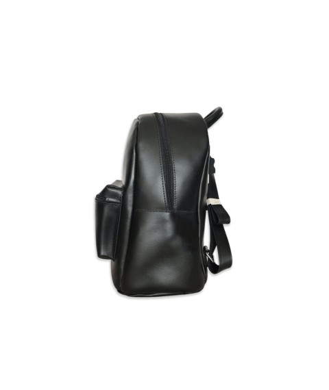 Women's backpack Betty Pretty made of genuine leather black 884BBLACK