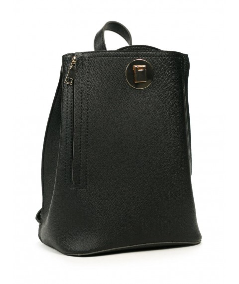 Women's backpack Betty Pretty made of eco-leather black 938BLK