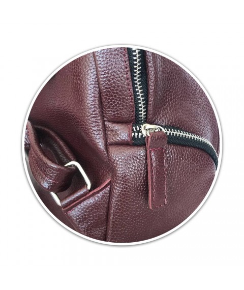 Women's backpack Betty Pretty made of genuine leather burgundy 973BORDO