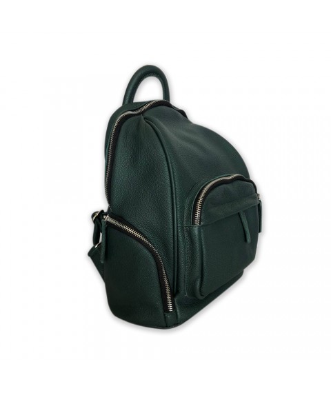 Women's backpack Betty Pretty made of genuine leather green 973GREEN