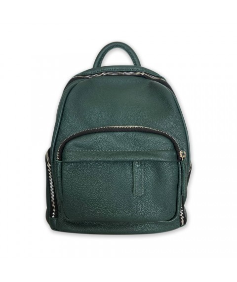 Women's backpack Betty Pretty made of genuine leather green 973GREEN
