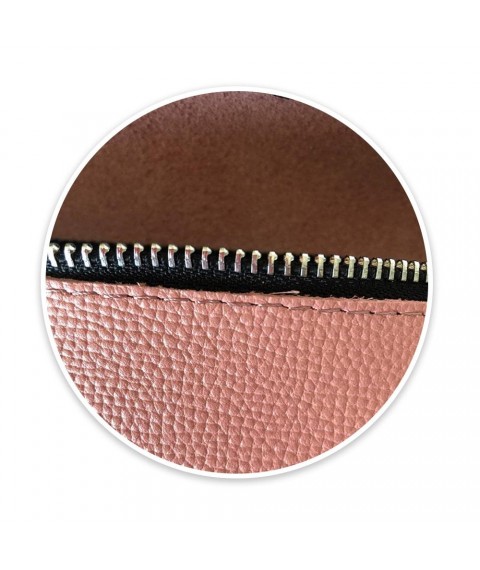 Women's belt bag Betty Pretty made of genuine leather powder 942PUDRA