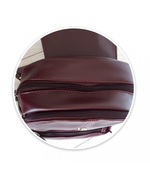 Women's backpack Betty Pretty made of burgundy leather 985BORDO