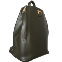 Women's urban backpack made of eco-leather Betty Pretty green