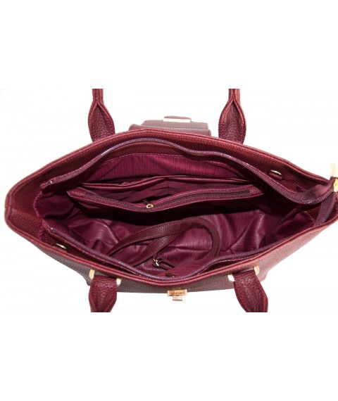 Women's bag Betty Pretty made of eco-leather burgundy 864BORDO