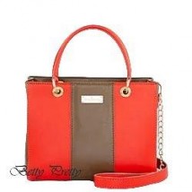 Women's bag made of eco-leather Betty Pretty coral-cappuccino 797NZ15931579
