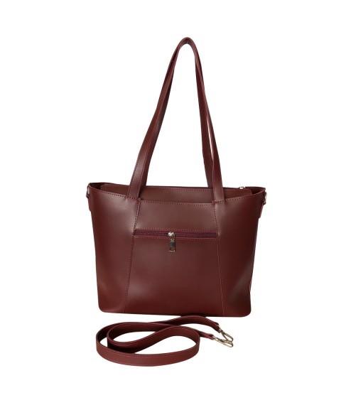 Women's bag Betty Pretty made of eco-leather burgundy 959BORDO