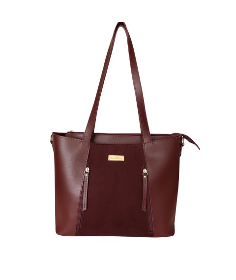 Women's bag Betty Pretty made of eco-leather burgundy 959BORDO