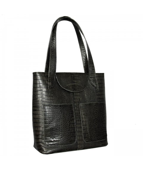 Women's Betty Pretty bag made of genuine leather, black 868BLKKROK