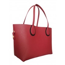 Women's eco-leather shopping bag Betty Pretty red