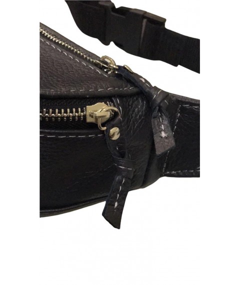 Women's belt bag Betty Pretty made of genuine leather 968KDarkBLUE