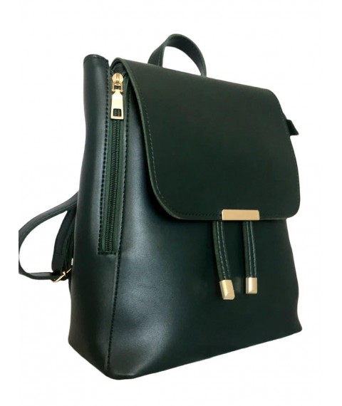 Women's backpack Betty Pretty made of eco-leather green 918GREEN