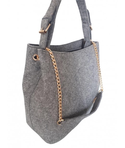 Women's urban cloth bag Betty Pretty gray color 887GRY